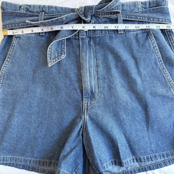 OVERLOVER Denim Tie Waist Jean Shorts M - Picture 11 of 13